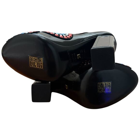 KAT MACONIE Vera Patent Leather Open Toe Embellished Boots Size 36 - Picture 10 of 15